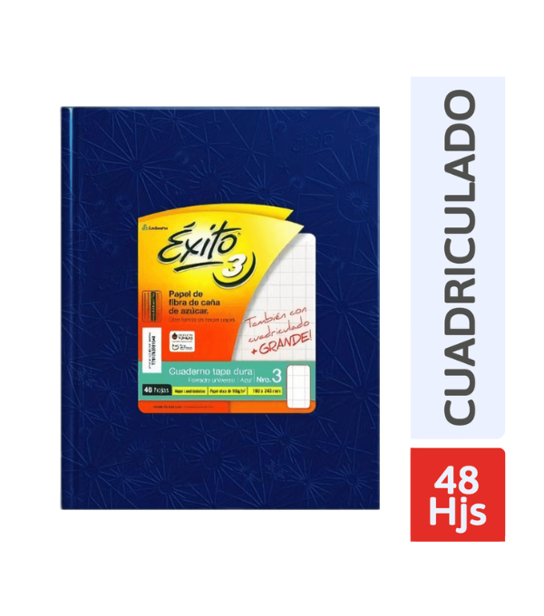 Producto - Cuaderno Exito n3 48hjs cuadriculado grande