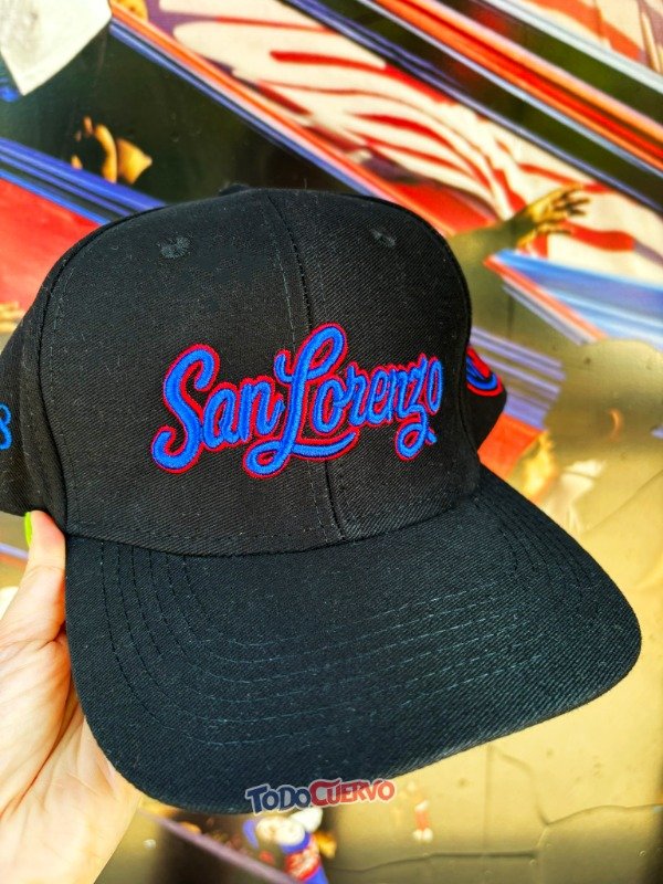 Producto - GORRA SAN LORENZO BORDADA AZUL Y ROJO