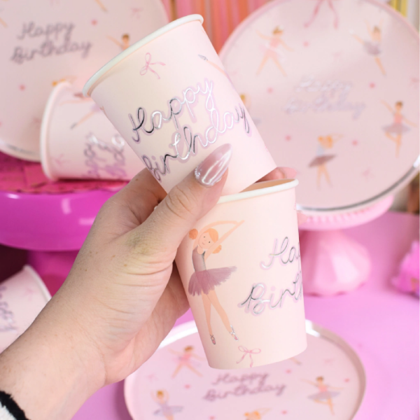 Producto - VASO "HAPPY BIRTHDAY" BALLET x10un.