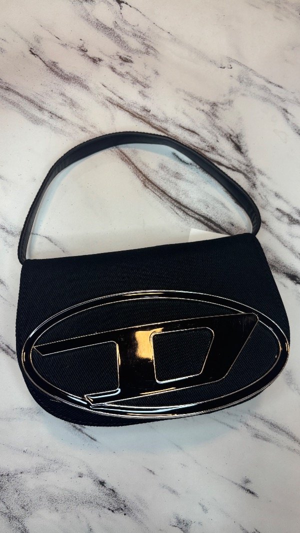 Minibag DIESEL negra doble correa