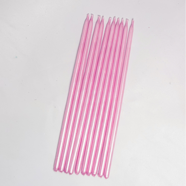 Producto - Vela perlada color rosa x10un