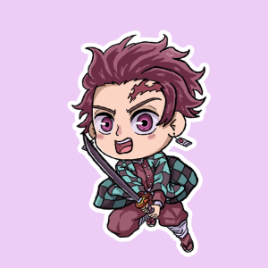 Producto - Stickers en Vinilo - Demon Slayer - Tanjiro