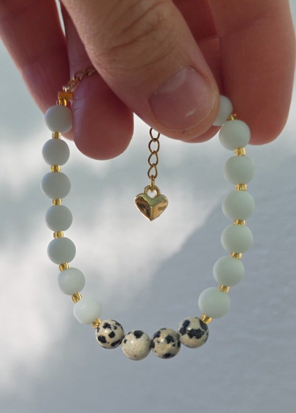 Producto - Pulsera Jaspe Dalmata y Blanco - 2
