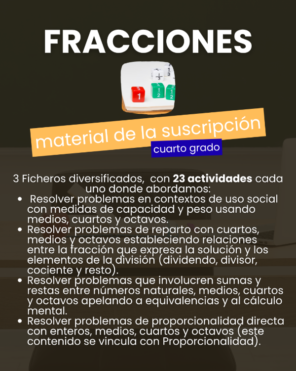 Producto - FRACCIONES  RECORRIDOS DIVERSIFICADOS CUARTO GRADO
