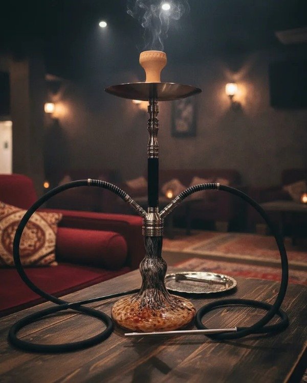 Producto - Narguile Shisha Acero para 2 Mangueras Premium