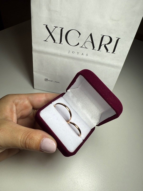 Producto - Dos Alianzas lisas oro 18k - 2