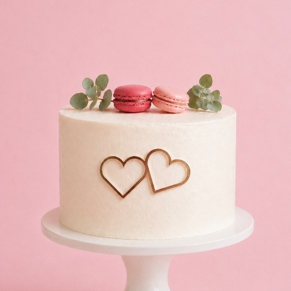 Producto - Cake Topper Frontal Dos Corazones