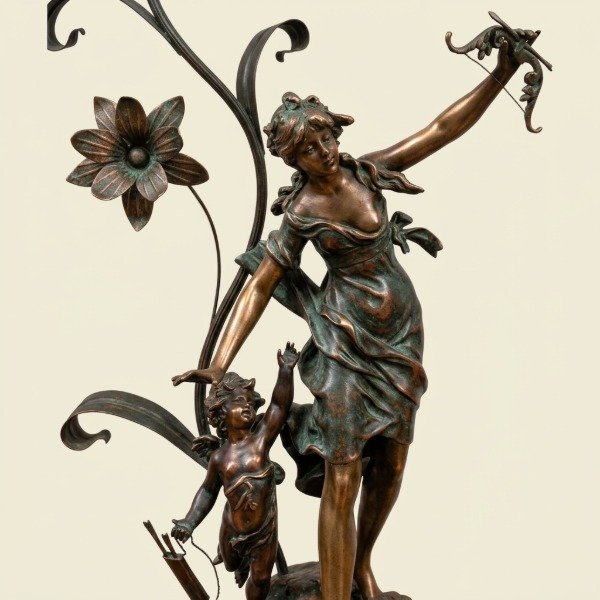 Producto - Lámpara escultórica de bronce La Primavera y la Luz - 1