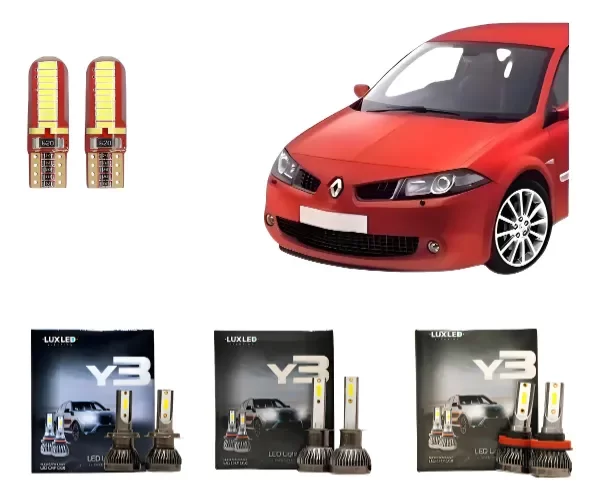 Producto - Kit Cree Led Y3 Luz Baja Alta Y Antiniebla Renault Megane