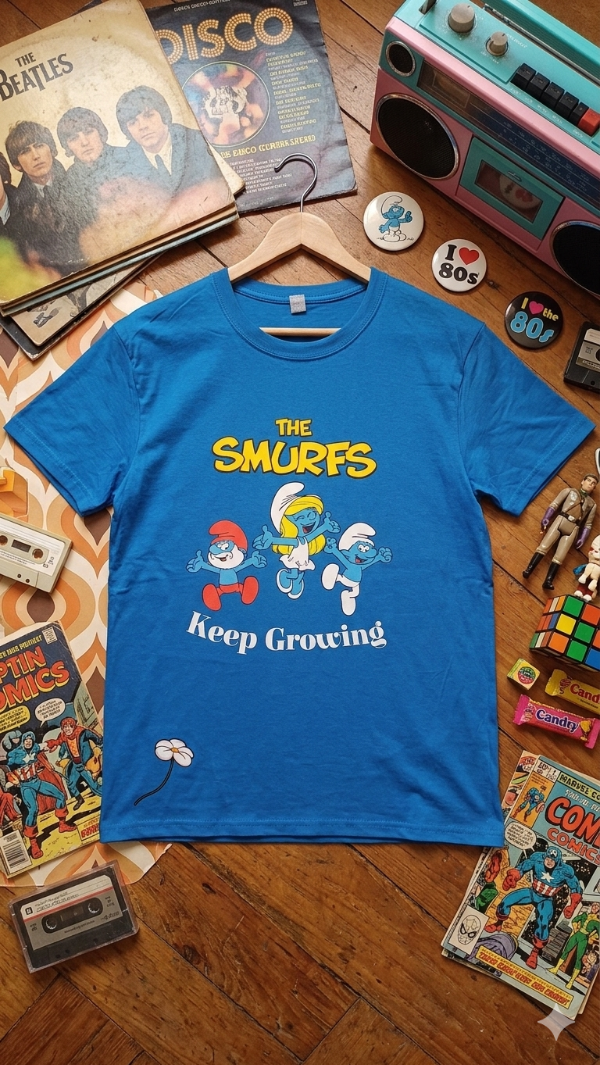 Producto - Remera Algodon Pitufos Azul Francia