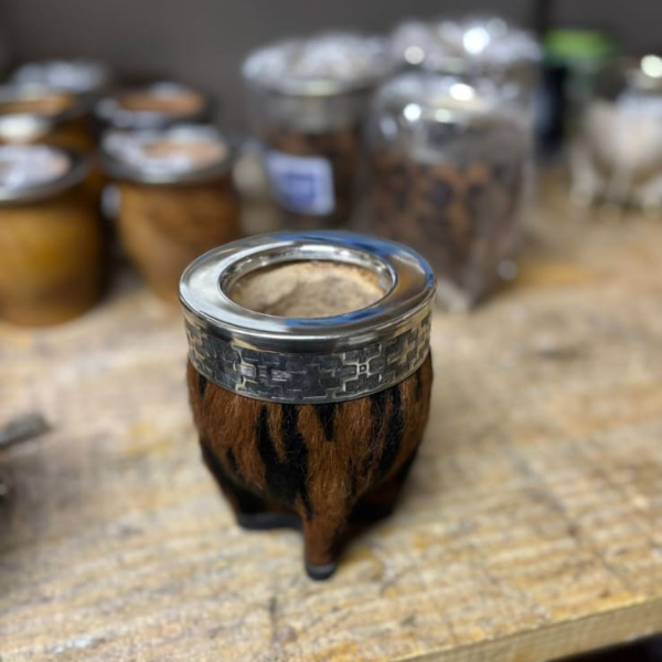 Producto - Imperial Alpaca Lisa, Cuero c/pelo Marrón y Negro