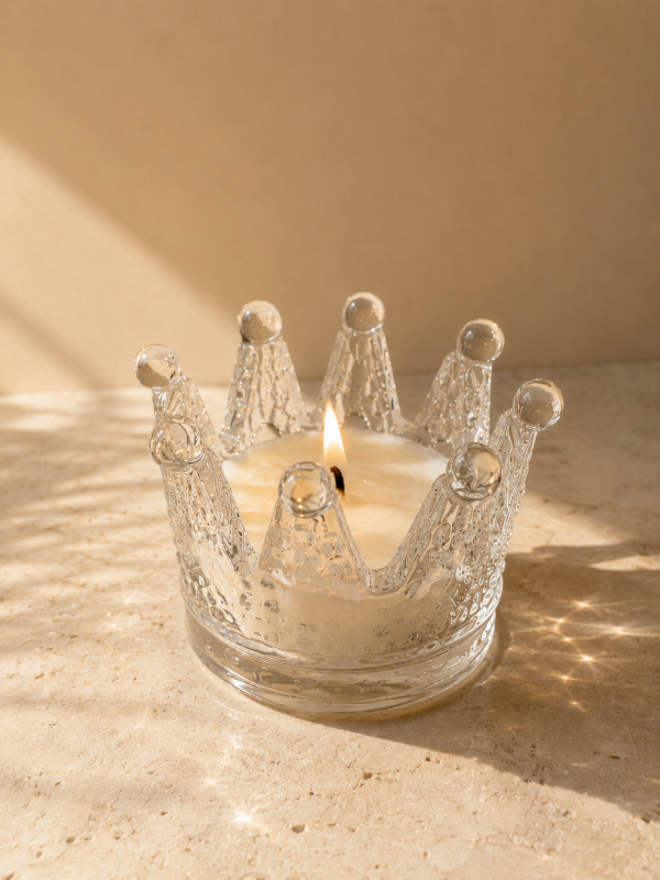 Producto - Set de 3 Velas de Soja Corona Elegancia que ilumina