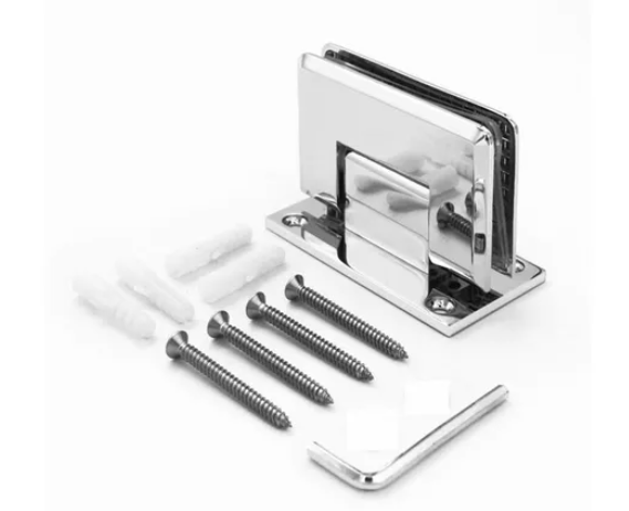 Producto - Bisagra de Rebatir Vidrio-Pared a 90  Bidireccional. ZAMAK BRILLANTE - 1