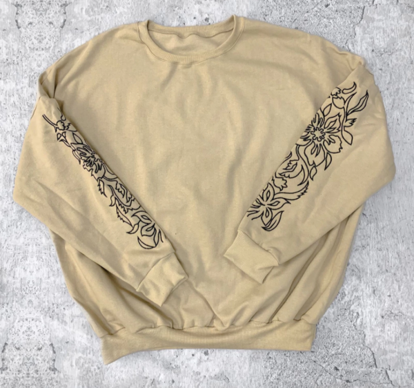 Producto - Buzo Flowers Mangas Bordadas