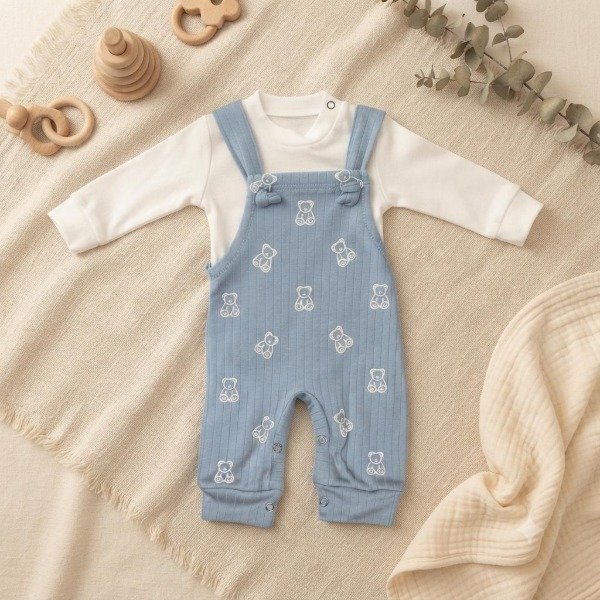 Producto - JARDINERO OSITOS BEBE CON CAMISETA