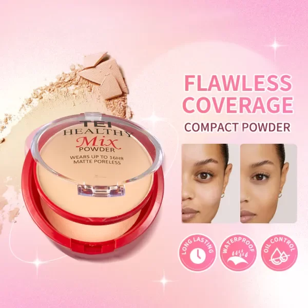 Producto - Polvo compacto Tei con esponja y espejo