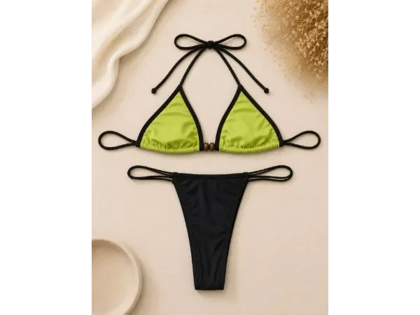 Producto - 2055 - Bikini en Tricot con Mostazillas de Madera - 5