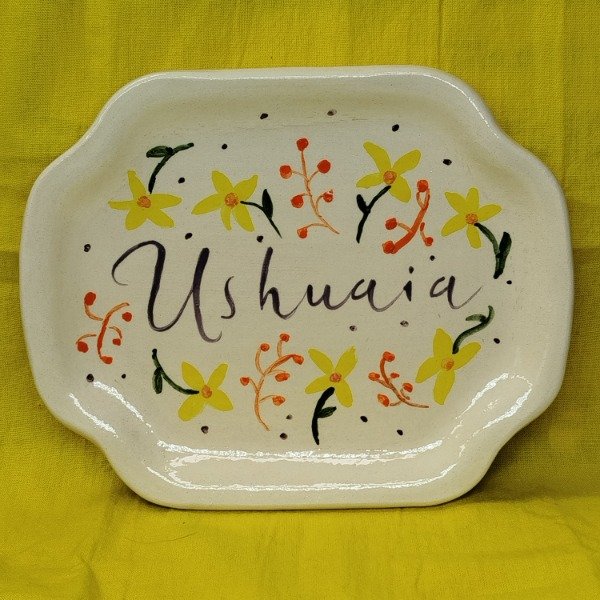 Producto - Bandejita Ushuaia Flores Amarillas y naranjas