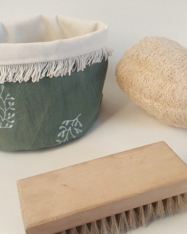 Producto - Organizador Sarah - Estampado Artesanal (verde suave) - 3