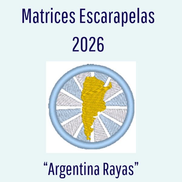 Producto - Matriz de Bordado - Escarapelas 2026 - " Argentina con rayas"