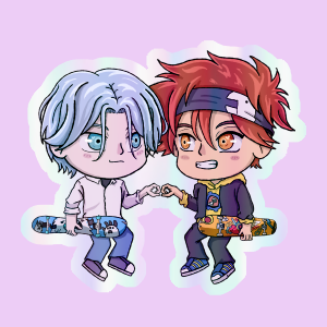 Producto - Stickers Holograficos - SK8 - Reki y Langa 1