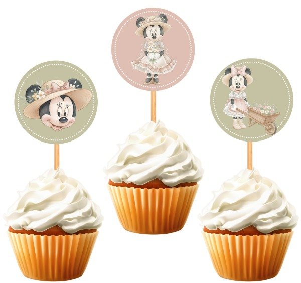 Producto - TOPPER CUPCAKE MINNIE SWEET X 10