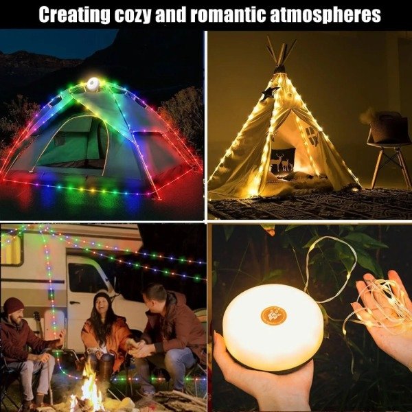 Producto - LAMPARA CAMPING + 10M TIRA LED RGB código: YH-828 - 1