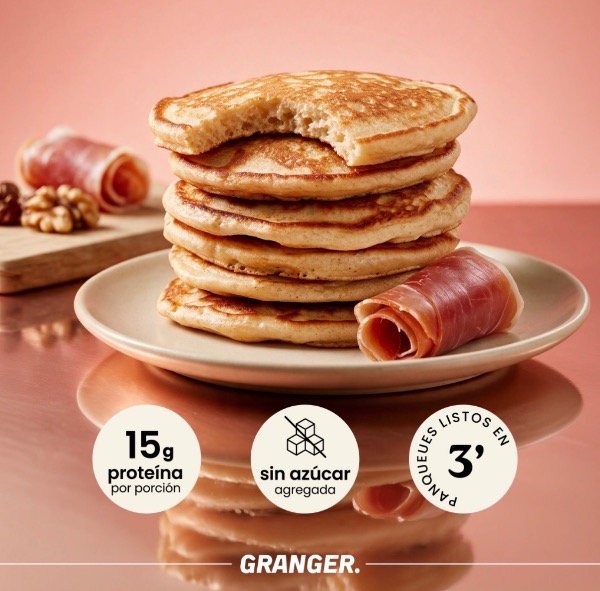 Producto - PANCAKES PROTEICOS SALADOS JAMÓN SERRANO 300 GRS GRANGER - 4