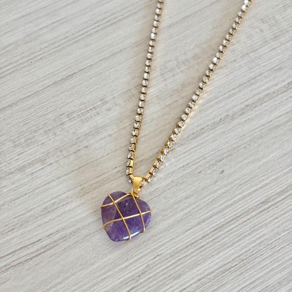 Producto - Cadena Amatista Heart