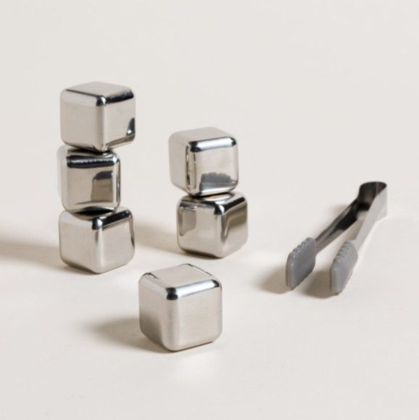 Producto - Hielos reutilizables de acero x 6 más pinza