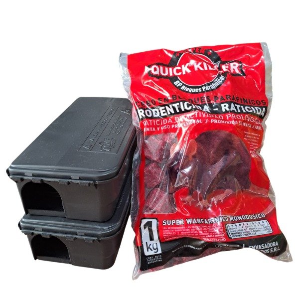 Producto - Quick Killer BP 1kg + 2 cajas cebaderas R2D2