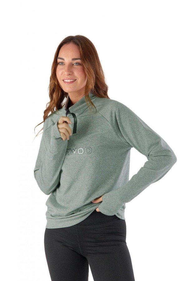 Producto - BUZO TERMICO CON CIERRE VERDE MELANGE
