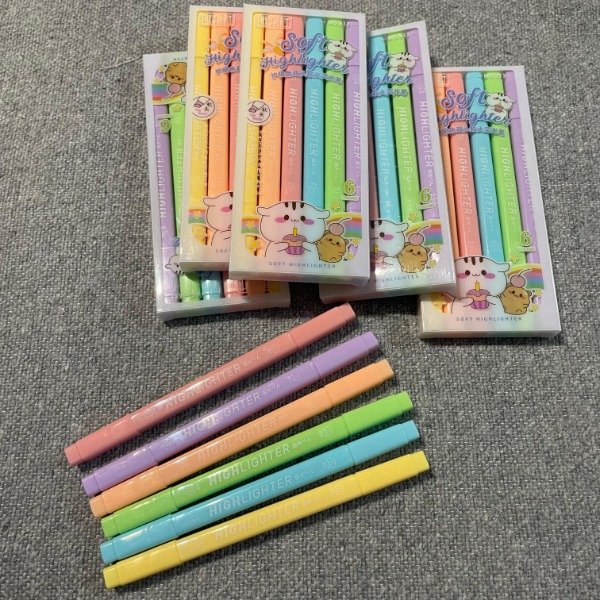Producto - Resaltadores doble punta color pastel