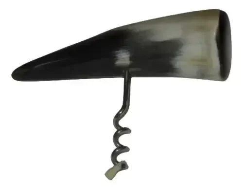 Producto - Sacacorcho Artesanal De Cuerno (negro/blanco)