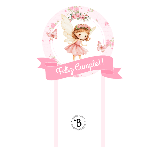 Producto - Topper Torta Haditas Rosa