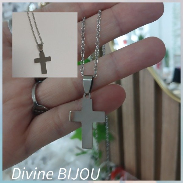 Producto - Collar cruz acero