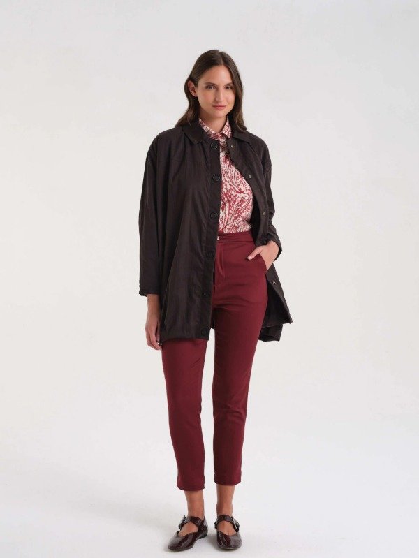 Producto - PANTALON COTTON SATEN BORDEAUX