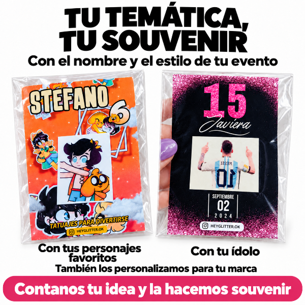 Producto - Souvenirs Personalizados con 1 tatuaje temporal - 3