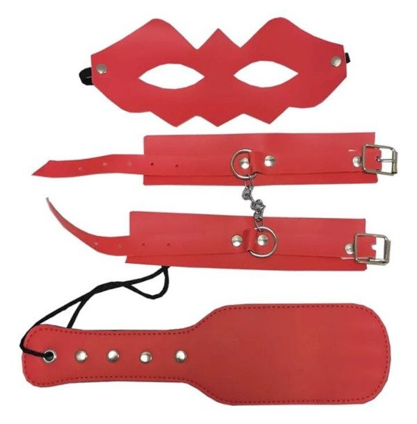 Producto - Set de 3 piezas BDSM rojo
