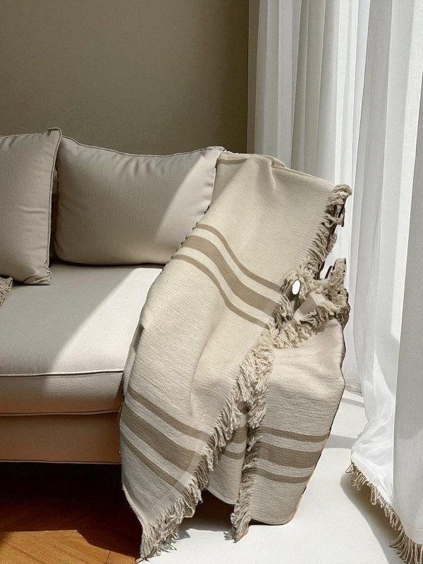 Producto - Manta mod. Zarauz Beige 140x160 cm