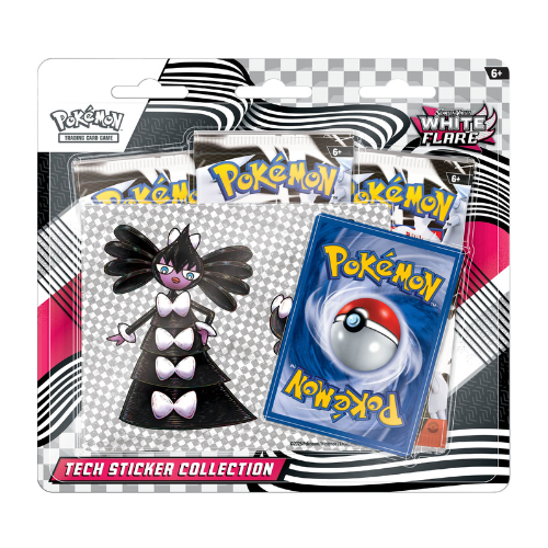 Producto - Pack 3 Sobres Originales POKÉMON TCG - WHITE FLARE Tech Sticker Collection