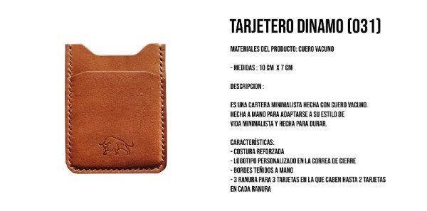 Producto - Tarjetero de cuero Dynamo - 4