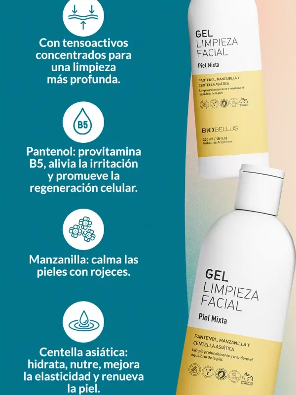 Producto - Gel de limpieza Piel mixta 300Ml Biobellus