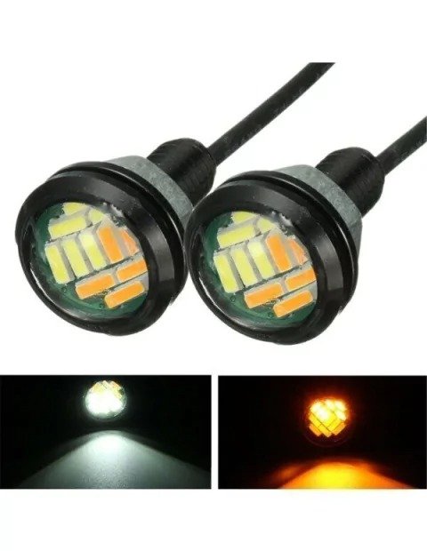 Producto - DRL Ojo de Águila COB con Giro Blanco y Ámbar