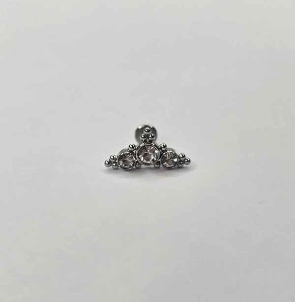Producto - Labret triple strass con filigranas