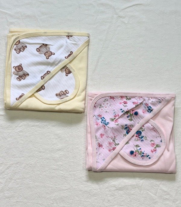 Producto - Manta Recibidora + Babero Algodon