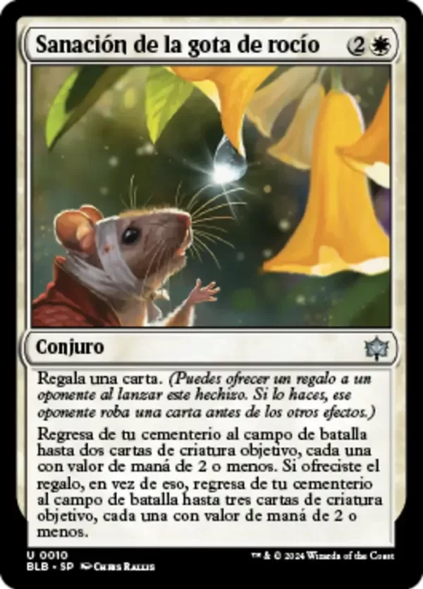 Producto - Sanación de la gota de rocío / Dewdrop Cure #10  Bloomburrow ESP