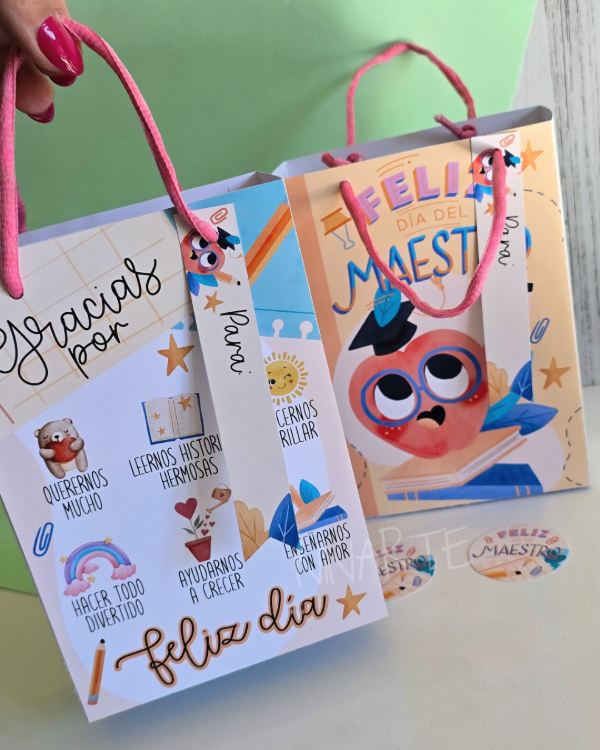 Producto - KIT IMPRIMIBLE BOLSA LIBRO DIA DEL MAESTRO