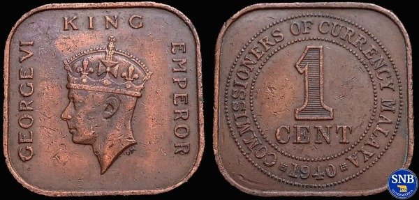 Producto - Estados Malayos Federados - 1 Centavo (1940) KM #2 [VF-] - Malaya Británica