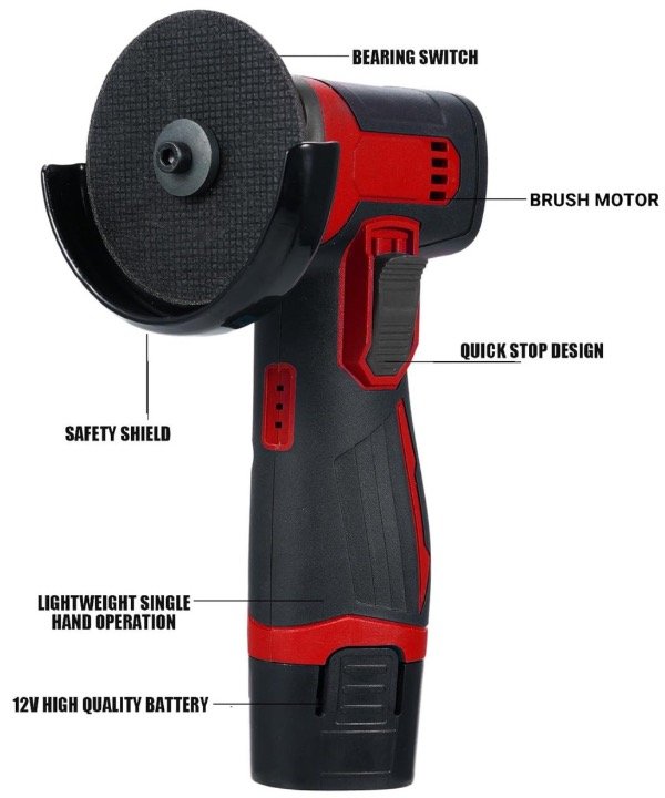 Producto - Amoladora angular inalámbrica 2 BATERIAS 550W